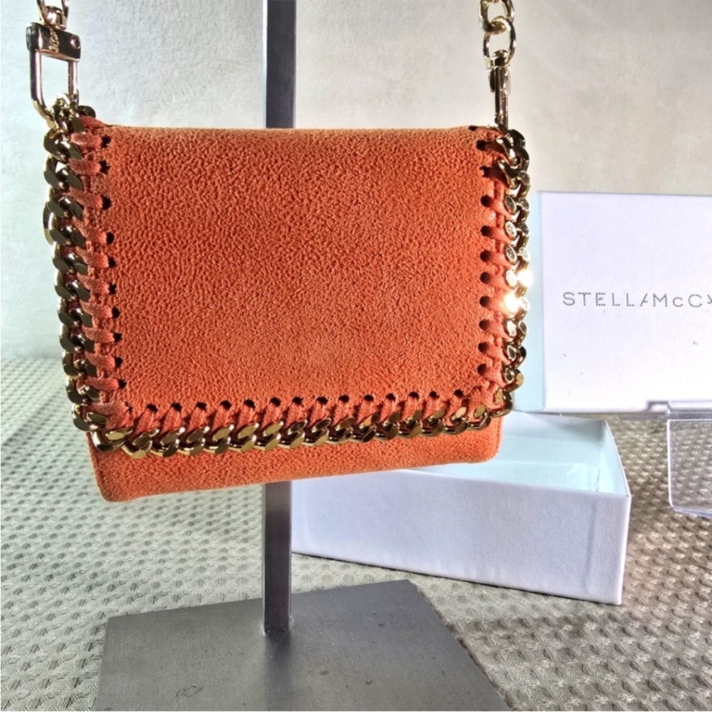 Stella McCartney Falabella Orange flap vegan wallet - Picture 3 of 16